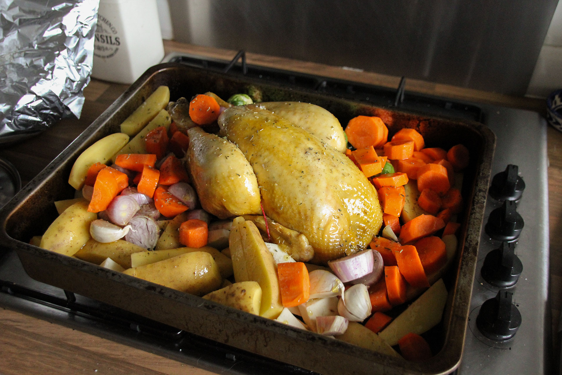 Chicken and Veg ready for the oven