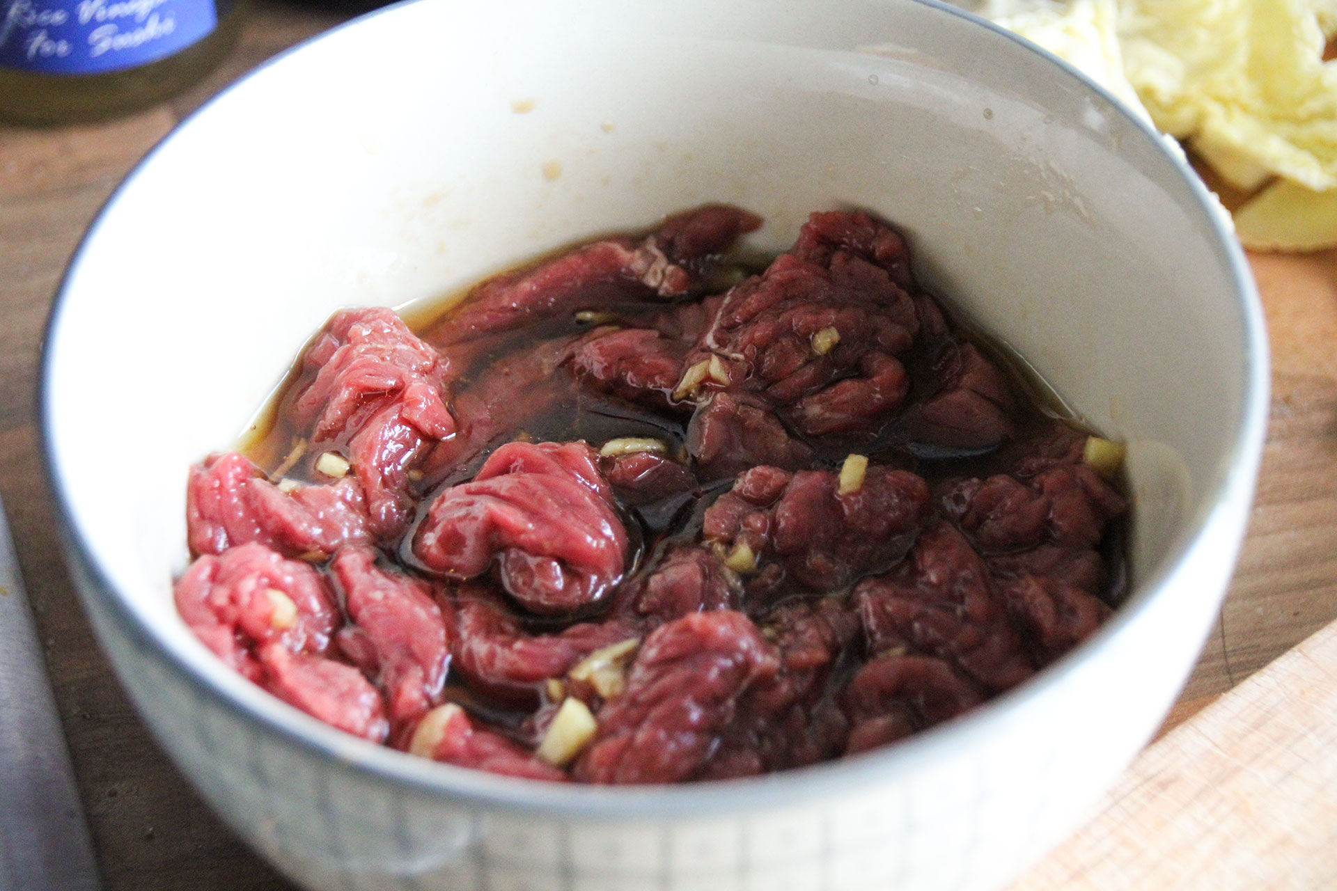 Meat Marinading in Teriyaki Sauce