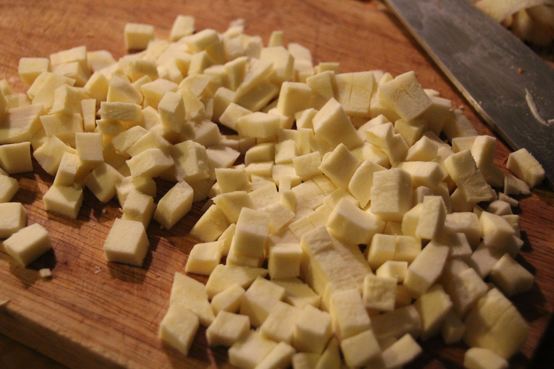 Diced Parsnip