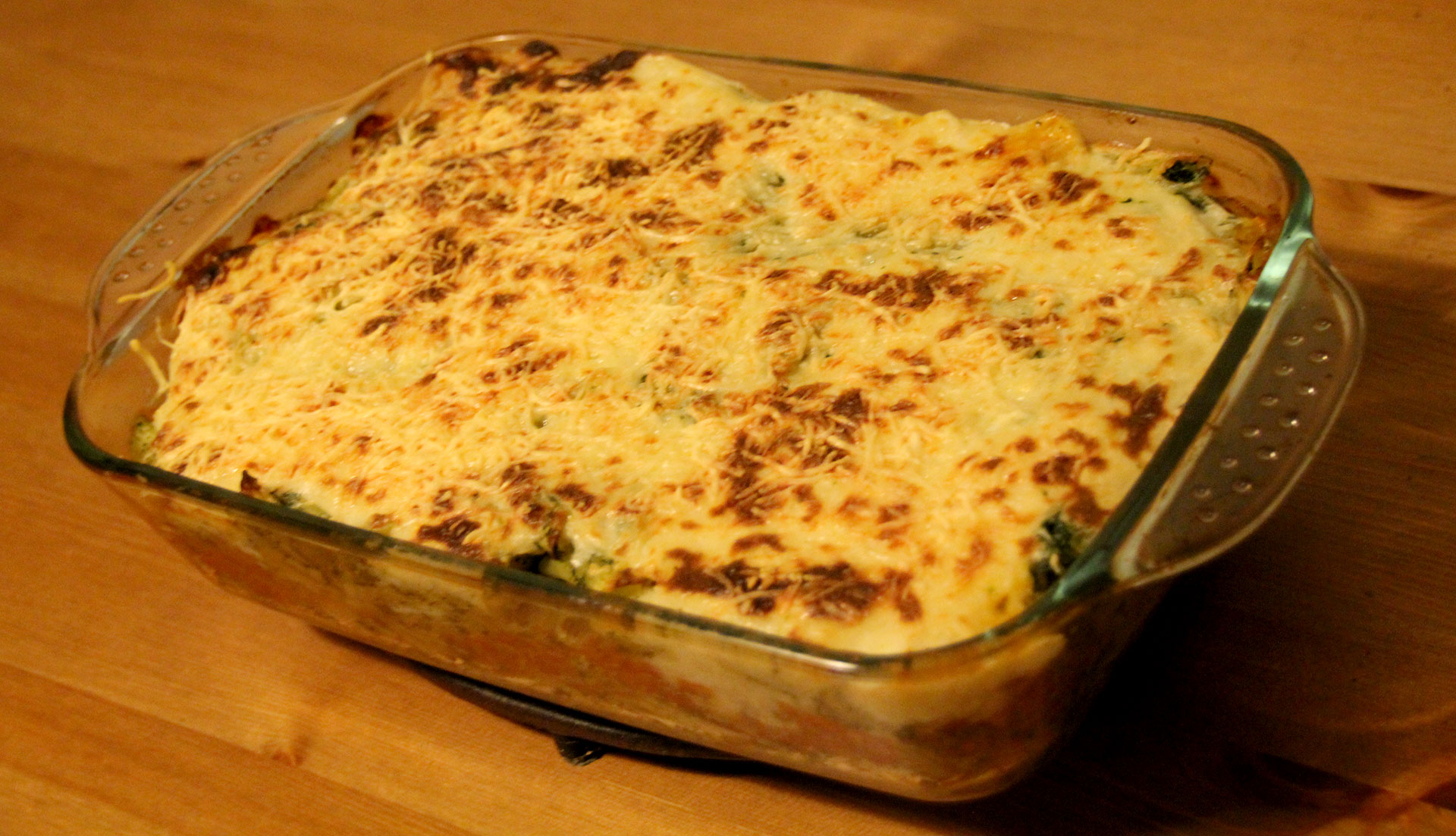 Spinach and Sausage pasta bake