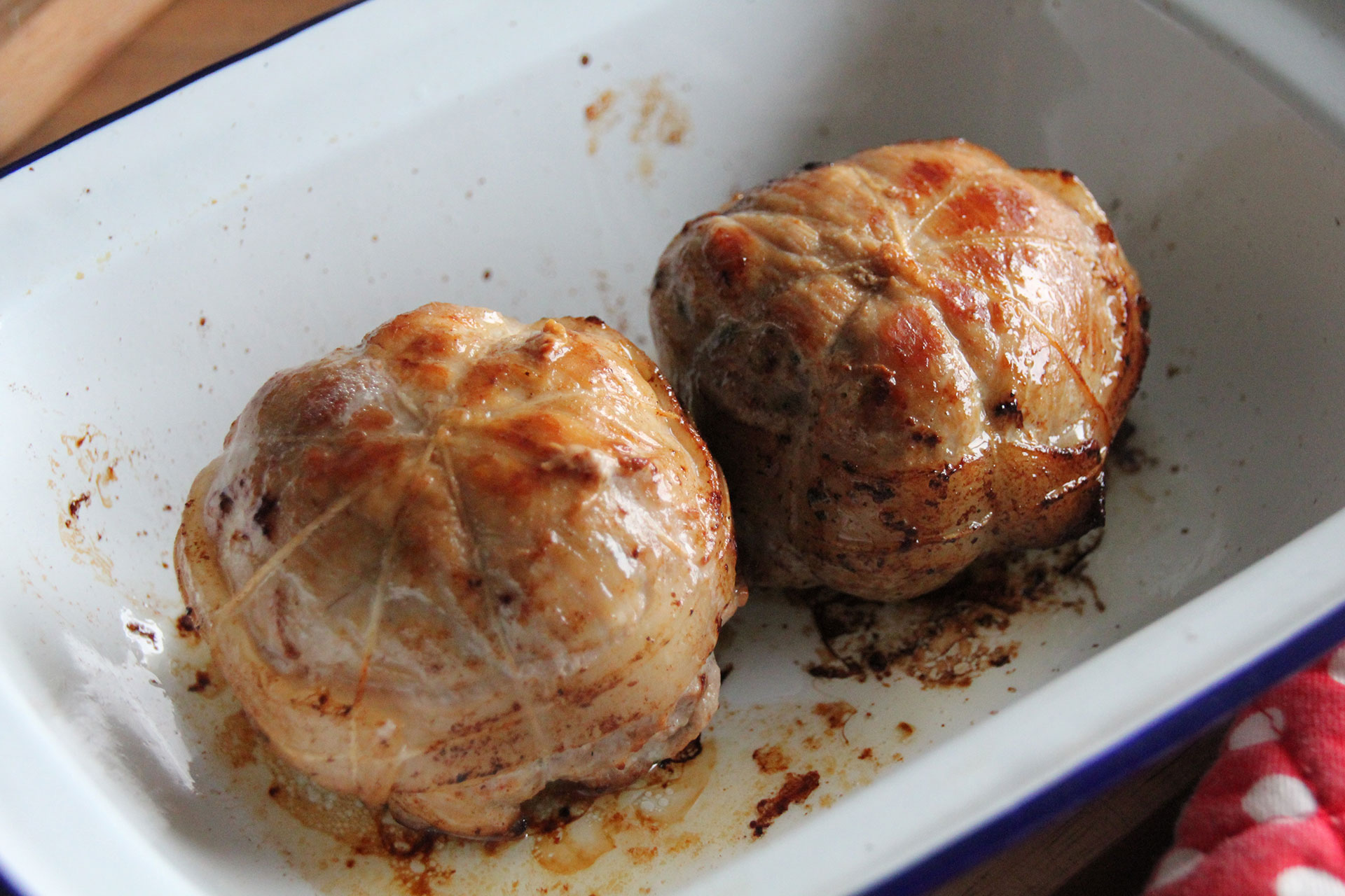 Paupiette de veau cooked