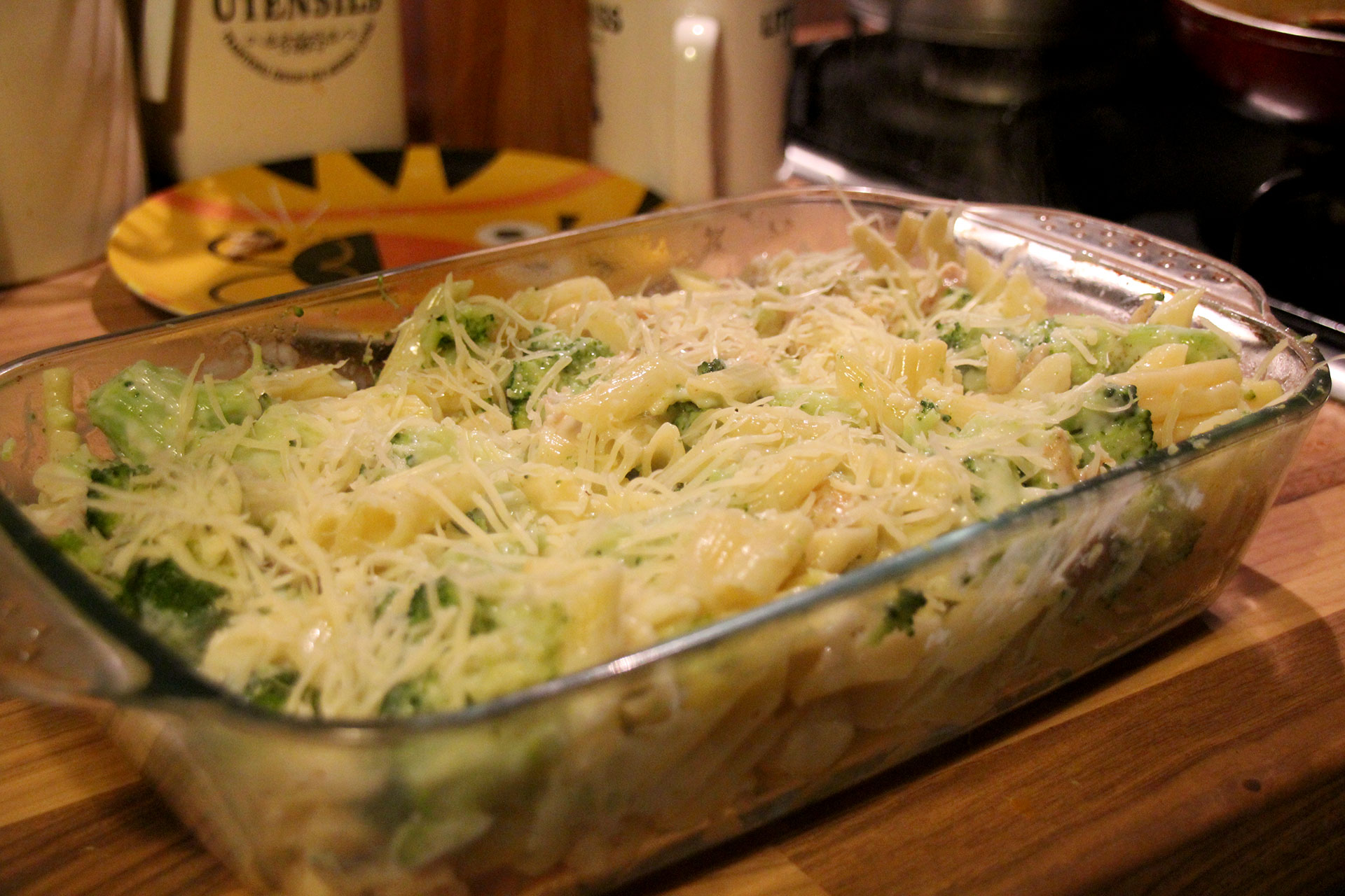 Unbaked pasta bake