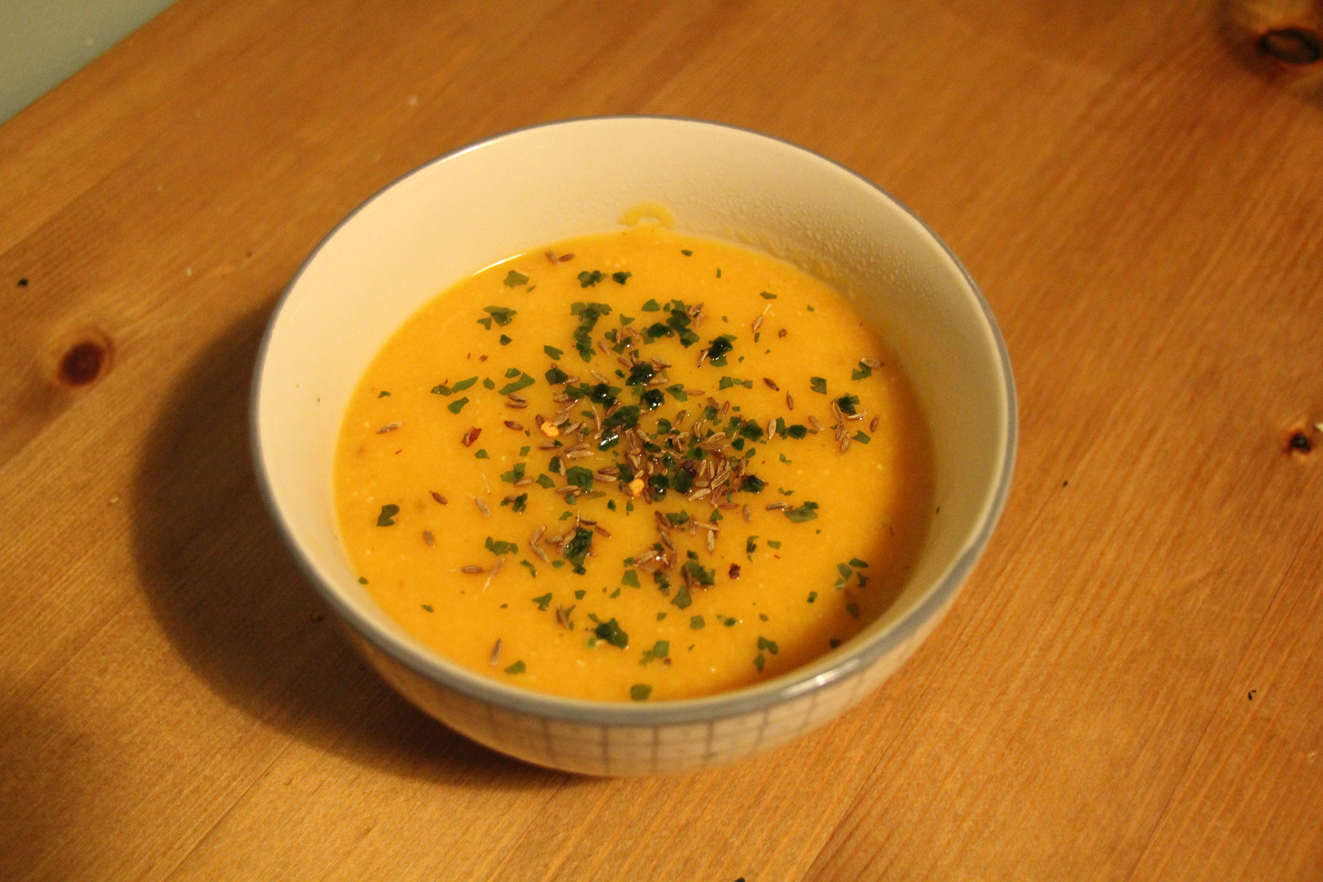 Spicy Carrot and Lentil Soup